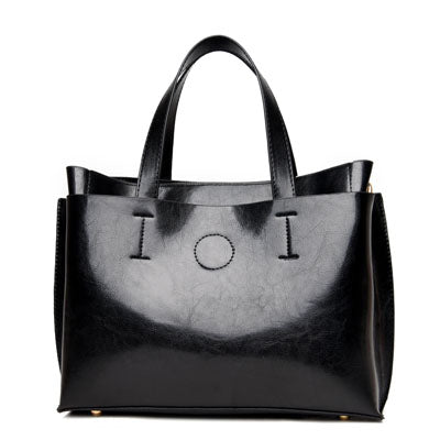 Ladies Fashion Black Leather Handbags